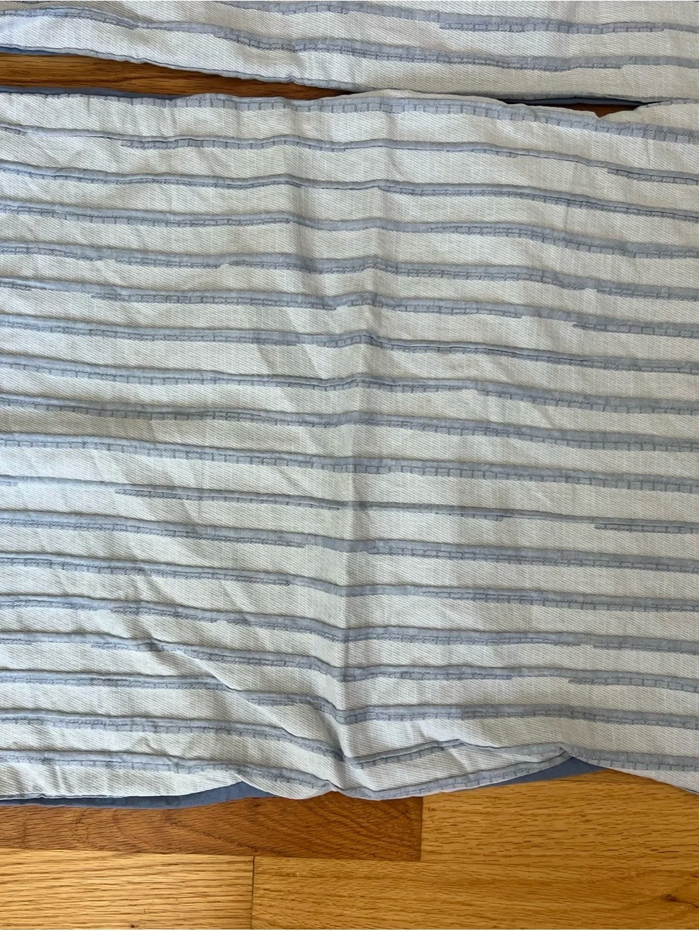 Pottery Barn Teen Huntington Strip (Blue and White) Shams Set of 2